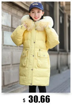 -30 degree Winter Ski Suit Plus Velvet Baby Jumpsuit Boy Overalls Warm Kids toddler girl Clothes Children Clothing coat overcoat