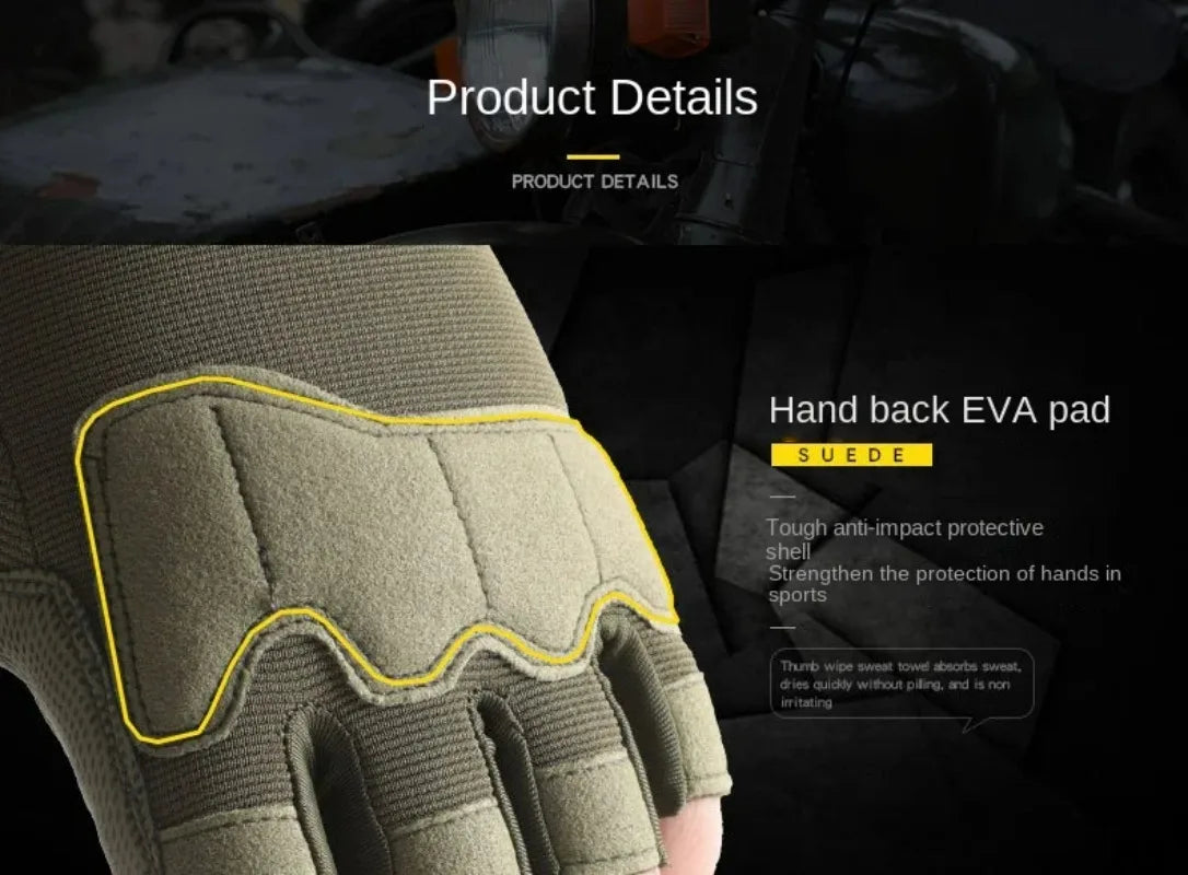 Tactical Gloves for Men and Women Half Finger Outdoor Mountaineering and Cycling Wear-resistant Breathable Riding Gloves
