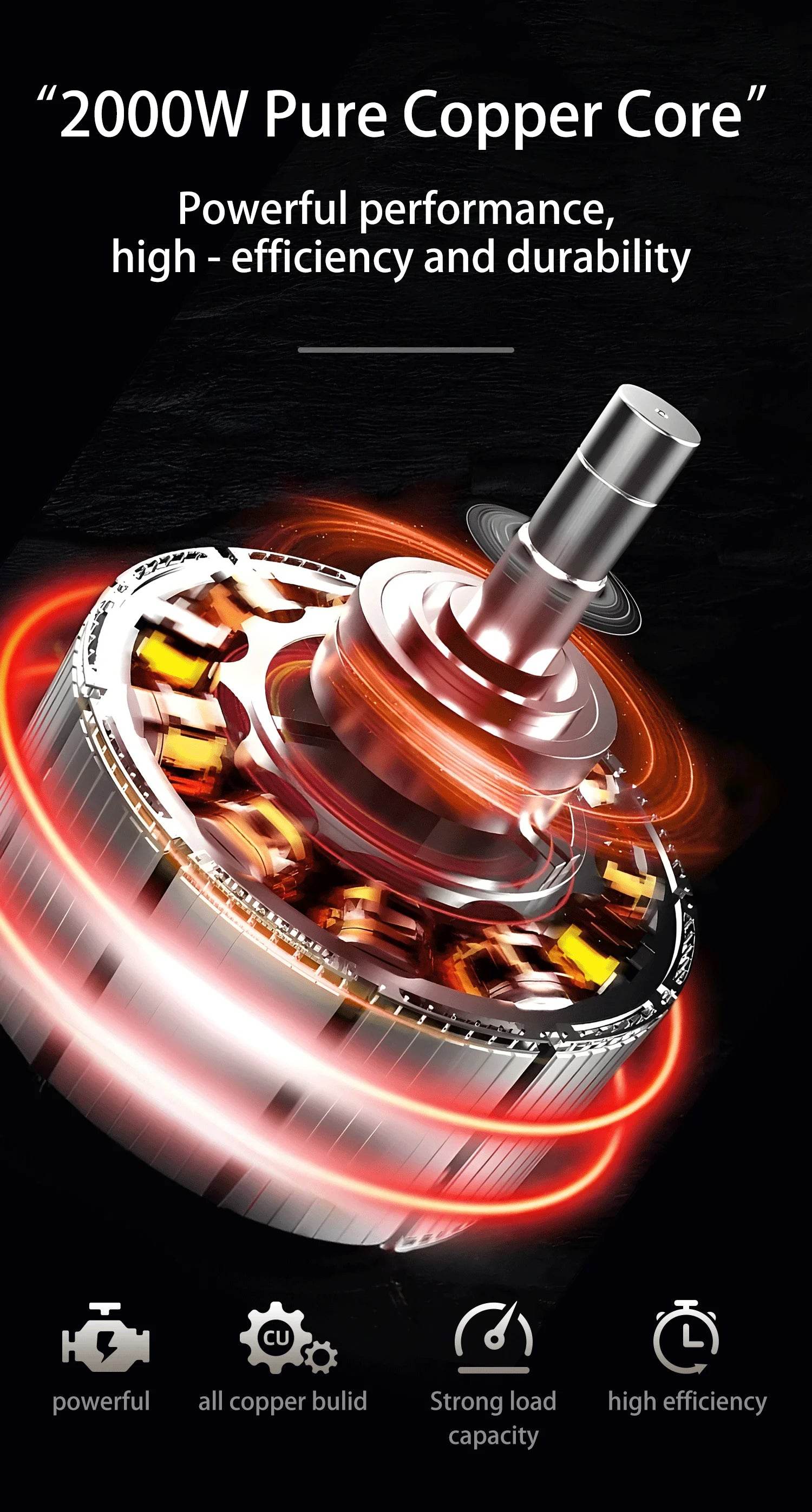 SUNATUR 2000W electric kitchen blender 8L stand mixer machine Egg Beating cream All-in-One Mixer Household Auto Dough Kneading - AIAZ