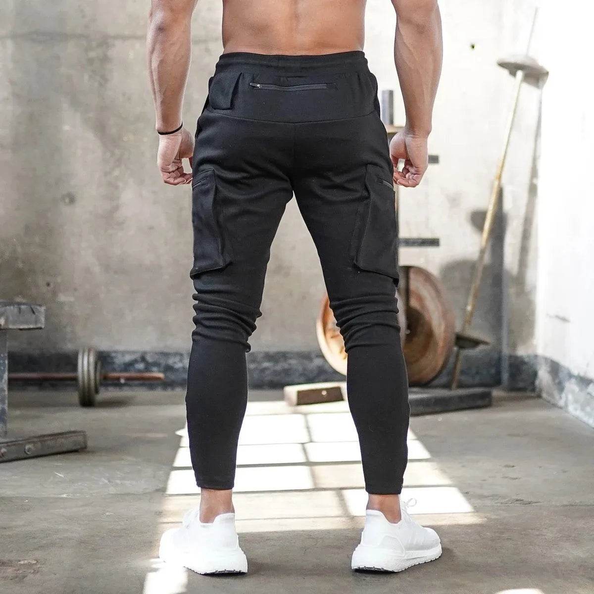 Men's Work Pants Are Sporty Lightweight Elastic Breathablepersonalizedquick Drying Outdoor Fitnessrunning Training, Multi Pocket - AIAZ