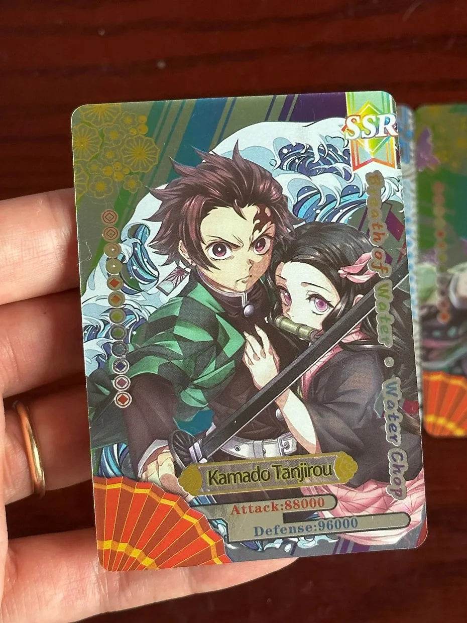 Flash Demon Slayer Cards Mugen Train SSP Card Ultra Rare Card Tanjirou Kamado Nezuko Character Collection Card - AIAZ