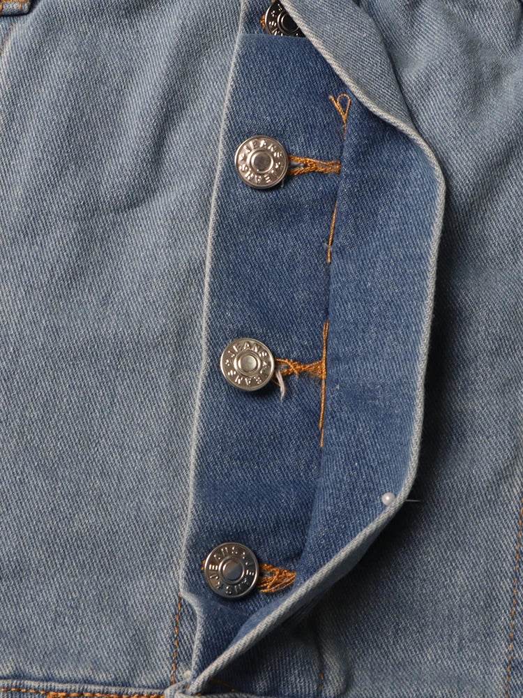 TWOTWINSTYLE Patchwork Pockets Streetwear Jumpsuits For Women Strapless Sleeveless Cold Shoulder High Waist Sexy Jumpsuit Female - AIAZ