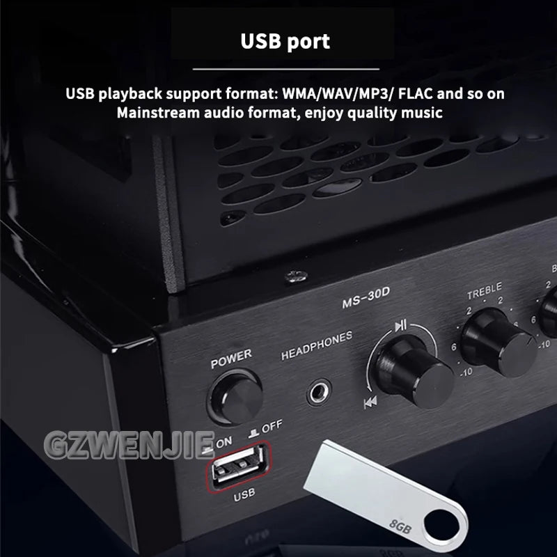 4.2 Intelligent Home Combo Theater Bluetooth Speaker Wooden Subwoofer 3D Surround Sound Memory Play Vacuum Tube Amplifier 150W