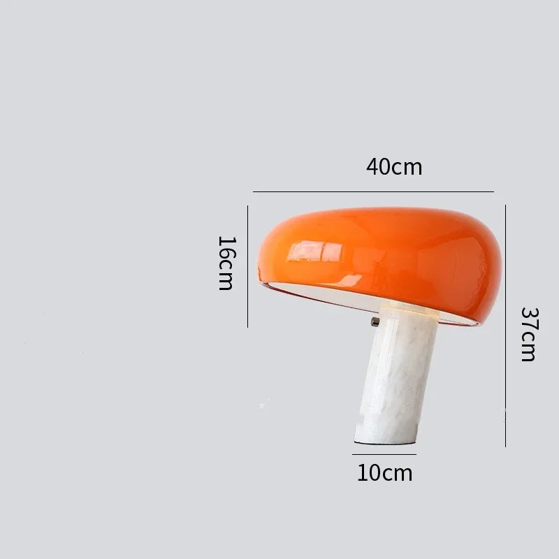 Italian Luxury Designer Mushroom Marble Desk Lamp Modern Children's Study LED Table Lamps Living Room Bedroom Decorative Lights
