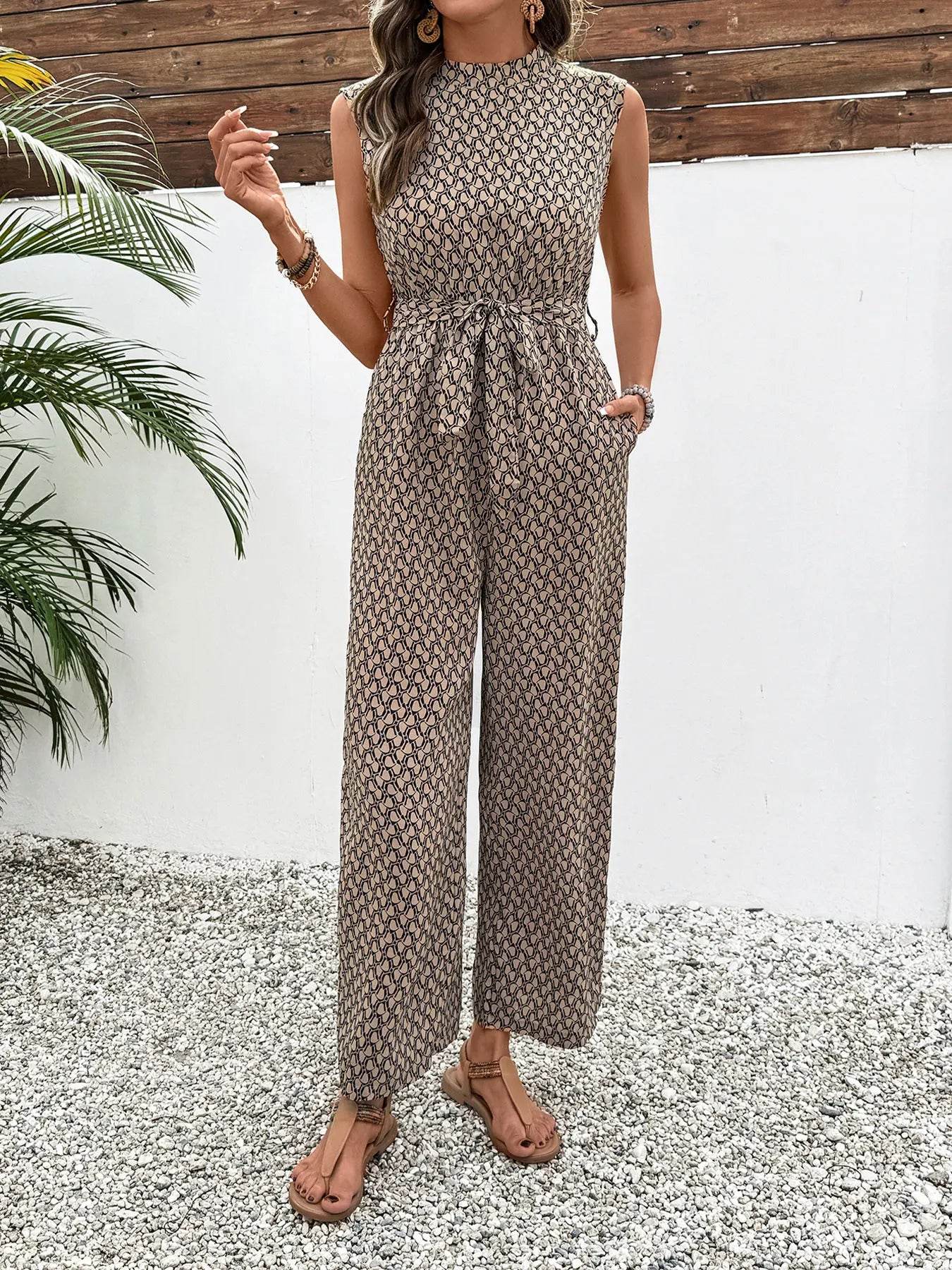 In the summer of 2025, sleeveless jumpsuits are on sale for women with elegant and stylish commuting high-waisted jumpsuits - AIAZ