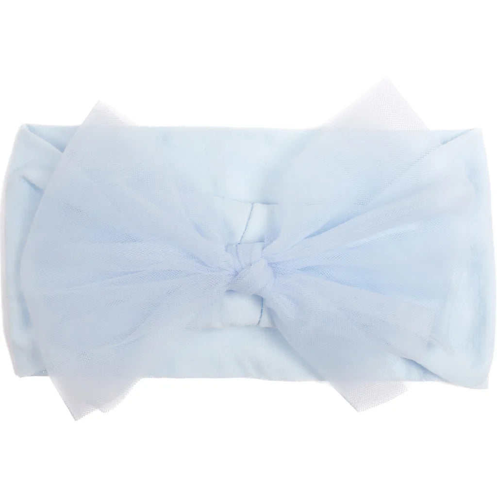 Pudcoco Baby Girls Headbands Soft Tulle Bow Head Wraps Fashion Hairbands for Newborn Infants 0-2T