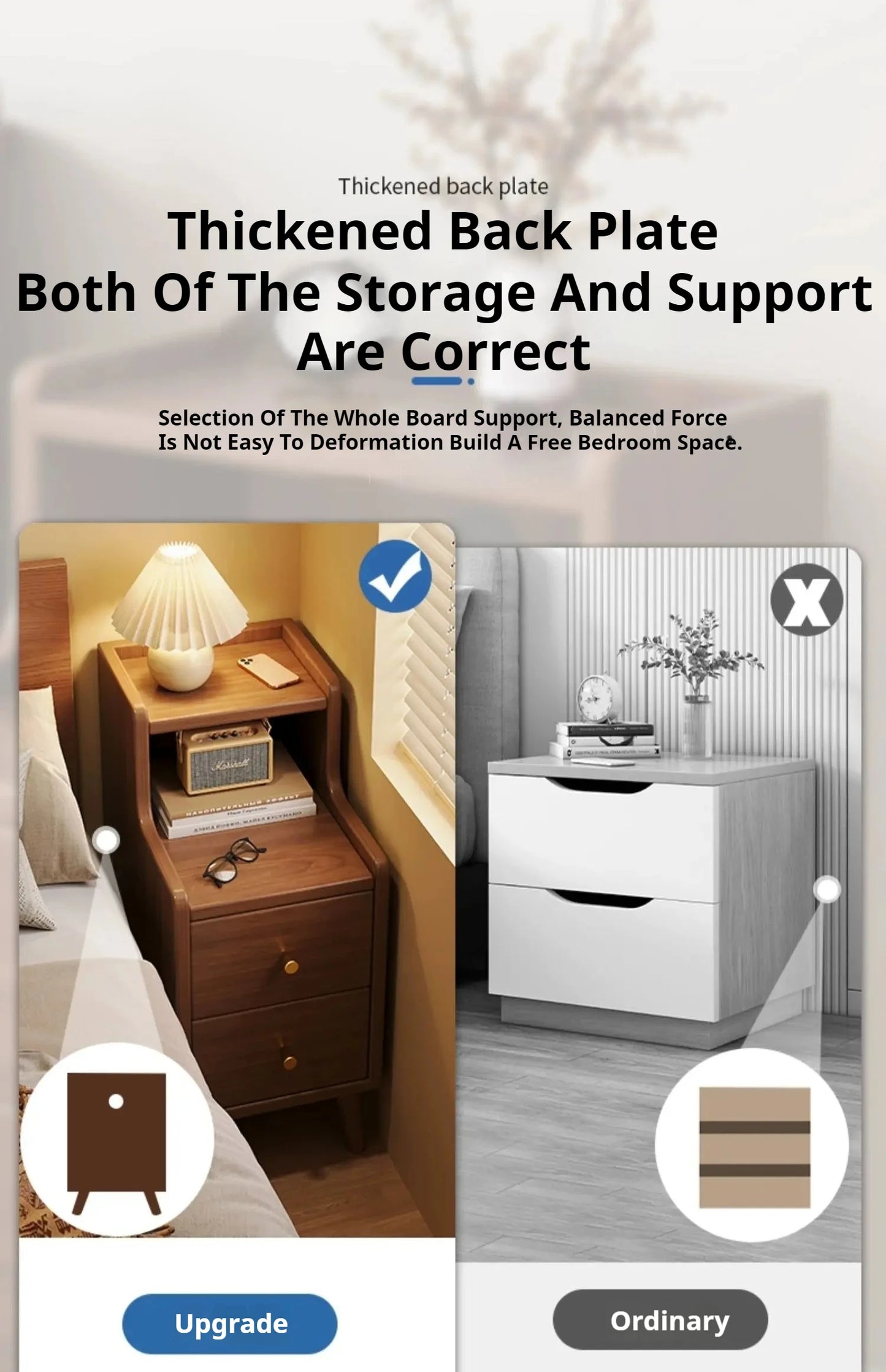 Modern Nightstands Bedroom Small Bedside Corner Night Stands Narrow Drawers Mobila Pentru Dormitor Bedroom Set Furniture