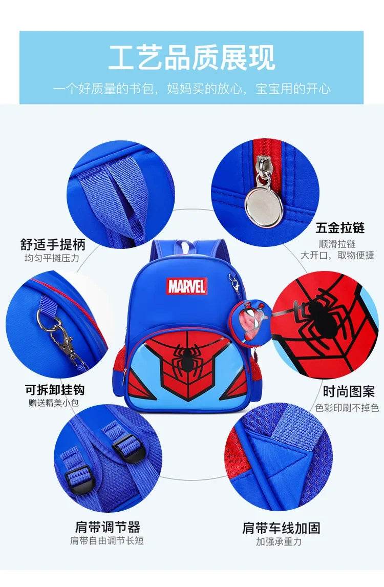 New Children School Bag Boys Girls Spider Man Cartoon Kindergarten Schoolbags Kids Orthopedic Backpacks 4-13 Year - AIAZ