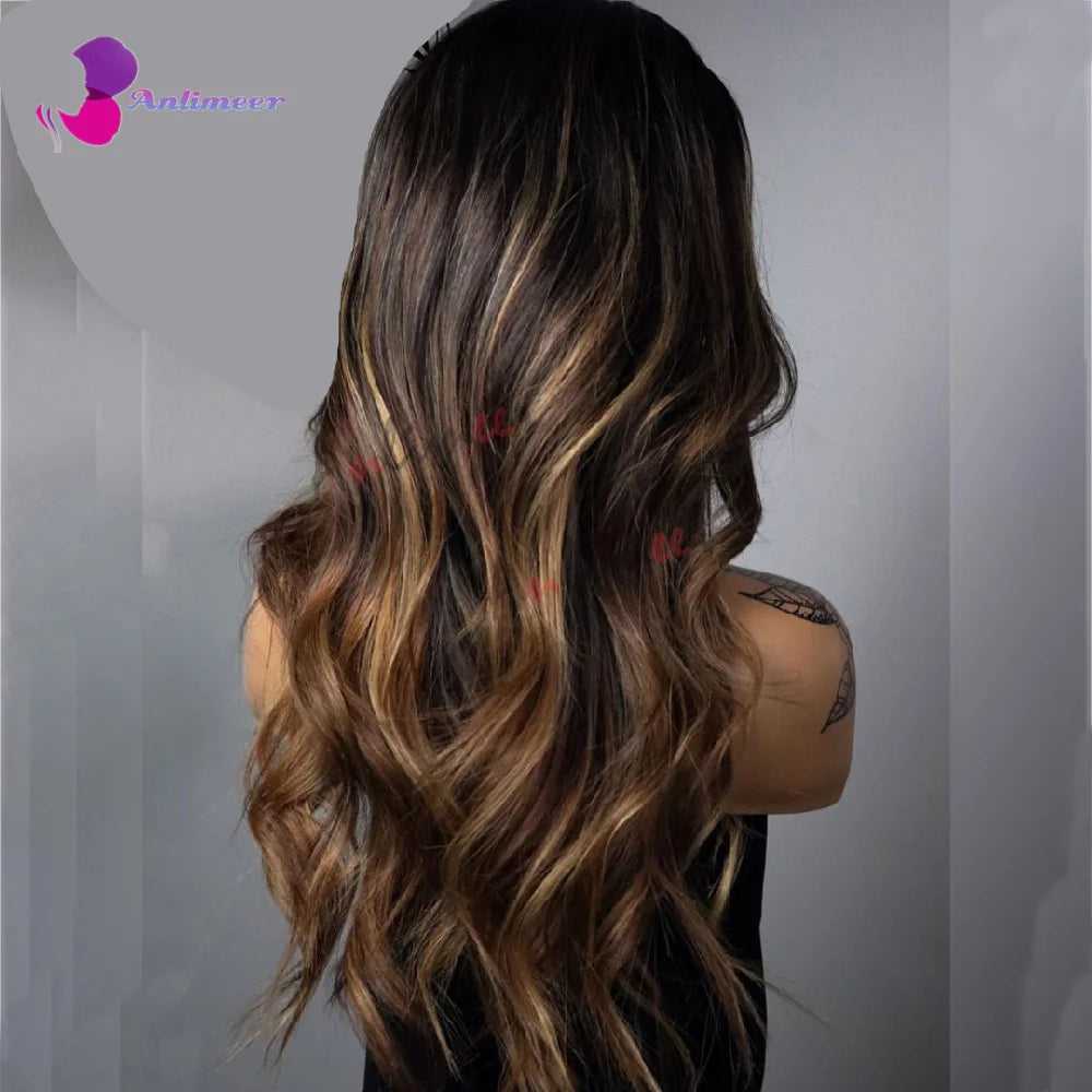Silk Base Lace Front Wig Human Hair 13x4 Lace Front Wigs Human Hair 180 Density Honey Blonde Balayage Wig Human Hair for Women