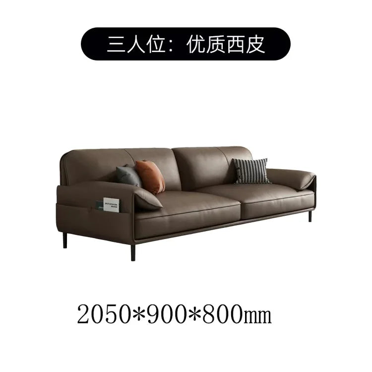 Comfortable Adult Sofa Simple Modern Leather Italian Light Luxury Sofas Business Reception Designer Sillon Cama Home Furniture