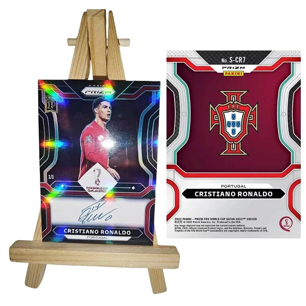 Panini collectible card laser flash DIY Messi Cristiano Ronaldo Kylian Mbappe David Beckham Card bricks Holiday gifts 1.5mmthick - AIAZ