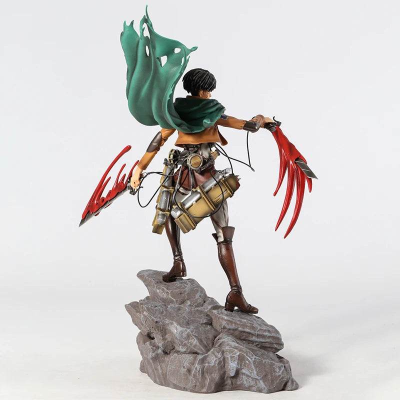 Levi Figure Mikasa Ackerman Eren Jaeger Figurine Anime Model Doll Toy 36cm - AIAZ