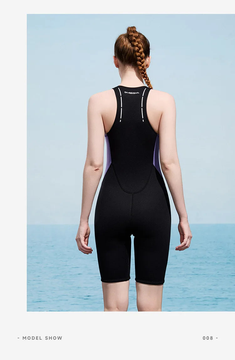 2MM Diving Pants Sunscreen Cold Proof Warm Men Women Neoprene Diving Vest Sleeveless Wetsuit Top Surfing Snorkeling