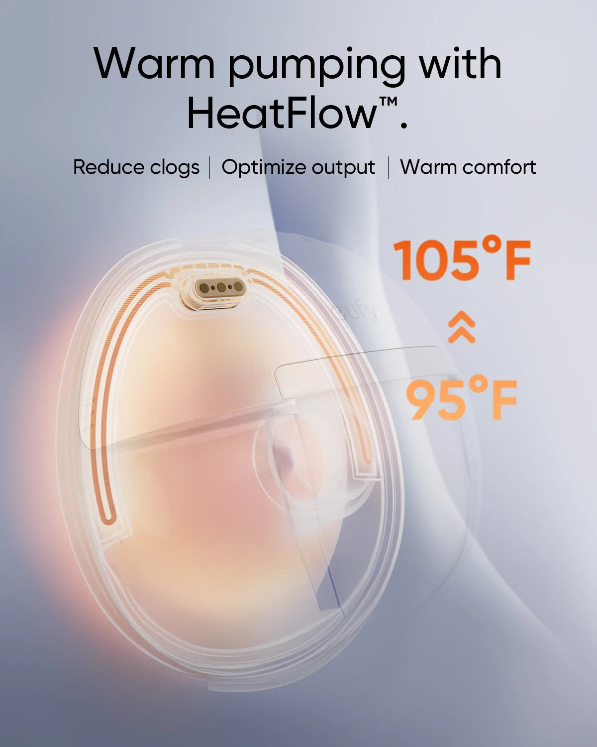 eufy Heated Wearable Breast Pump S1 Hands-Free Breast Pump Industry-Leading HeatFlow™ Tech App-Controlled for in-Bra Use