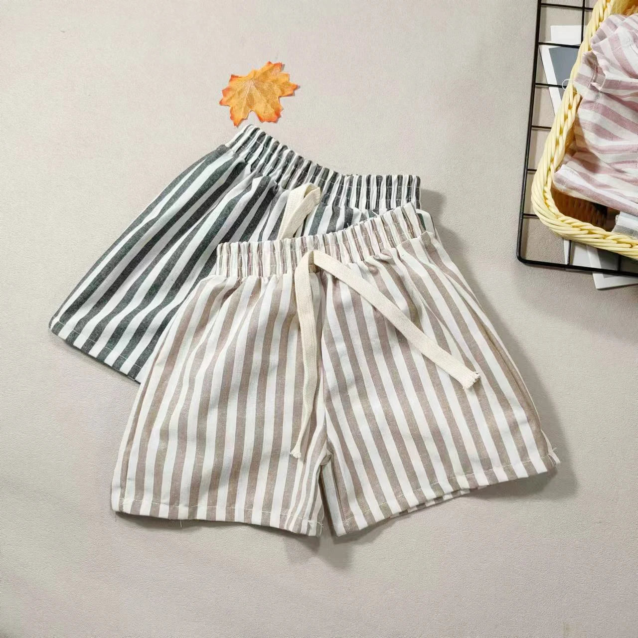 Children's Shorts Children's Pants Single Item Pants Pure Cotton Boys Casual Pants Girls Shorts Baby Jackets Pants British Style