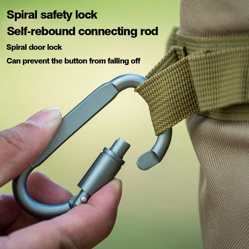 5pcs/set Tactical Carabiners Clips EDC Survival Climbing Carabiners Clip Quickdraw Clip Caribiner Hooks Karabiners Accessories