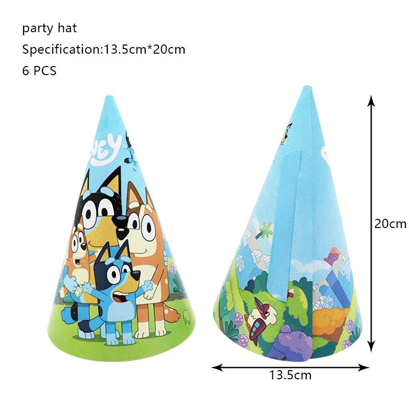 New Bluey Birthday Party Decoration Latex Balloons Bingo Aluminum Film Balloon Disposable Tableware Kids Event Supplies Backdrop - AIAZ