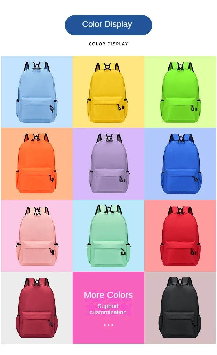 Personalized School Bag Custom Logo School Backpack Training Class Gift School Name Pattern Elementary school backpack wholesale - AIAZ