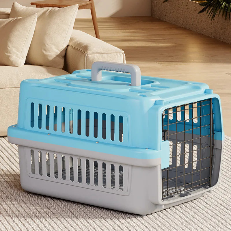 Portable Handheld Plastic  Carrier Air ip Cage Pet Transport Box for Traveling Carrng Dog Cage  Travel Bag