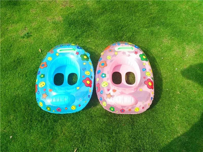 Baby Kids Swimming Floats Cartoon Ring Safety Swimming Ring Inflatable Swim Float Seat Boat Water Fun Pool Toy Gift for Baby Kid - AIAZ