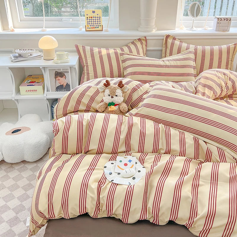 3pcs printed duvet set (1* duvet set + 2 * pillowcase, no core), bedding set, soft and comfortable, all-season