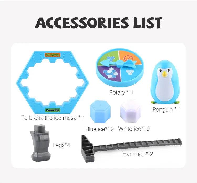 Penguin Breaking Ice Table Game Parent-child Interactive Puzzle Toys party game for kids juegos family games Birthday gift toys - AIAZ