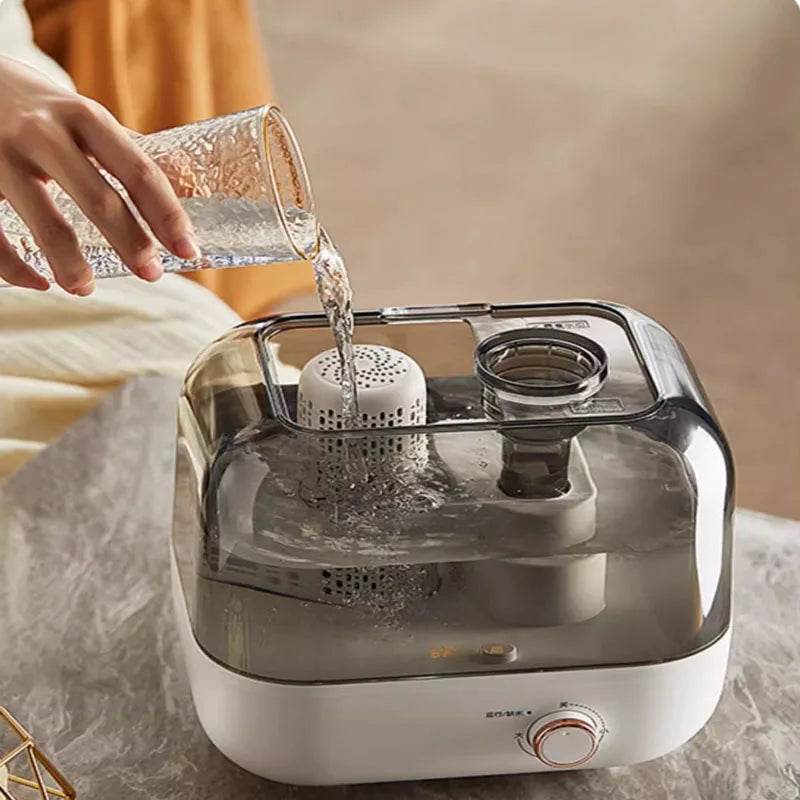 Humidifier, quiet and quiet bedroom, pregnant women and babies, air purification, sterilization, intelligent large spray humidif - AIAZ
