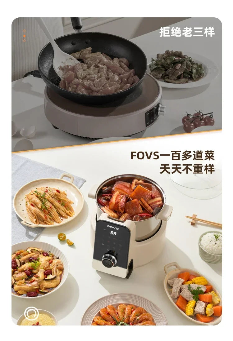 new Fully automatic intelligent cooking robot cooking artifact household multi-functional integrated automatic cooking pot