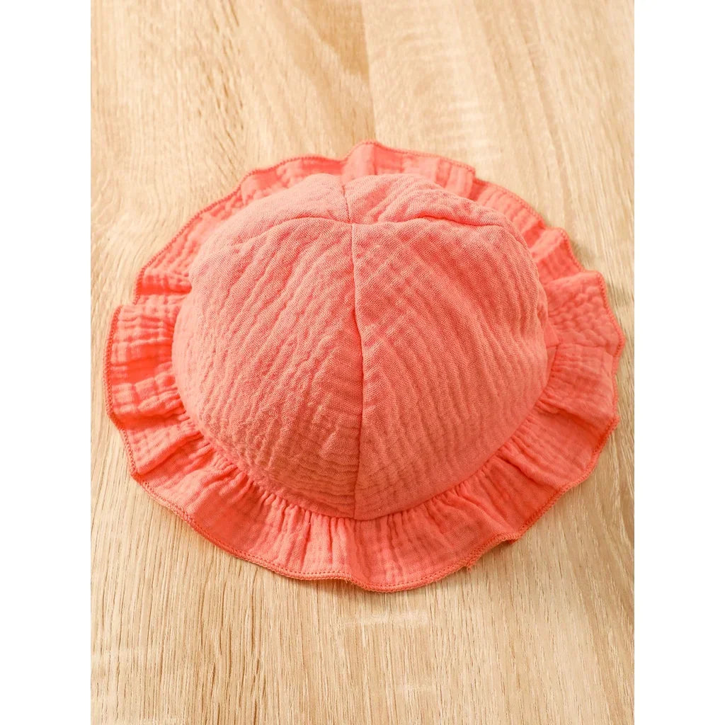 Newborn Baby Girl Sweet Cotton Dress Sleeveless Love Pattern Dress+Hat 2PCS Summer Beach Clothing for Infant Girl 0-9 Months