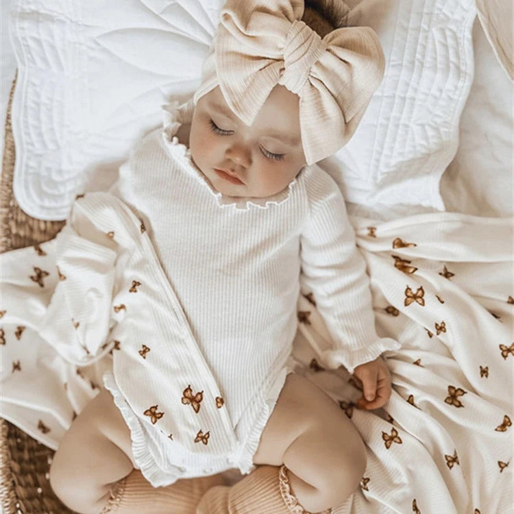 Summer Baby Girls Clothes Set Infant Ruffle Bodysuit Top PP Shorts Bloomers 2PCS Outfits 0-24 Months Toddler Romper Baby's Sets