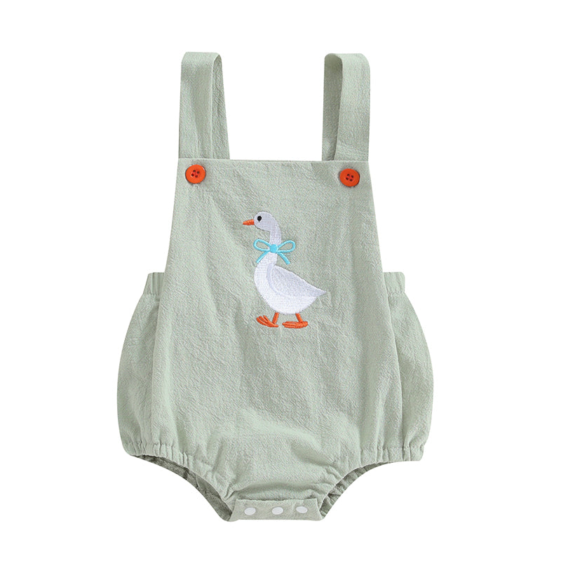 Citgeett Summer Infant Baby Girl Sleeveless Bodysuit Print Suspender Jumpsuit Cute Casual Clothes