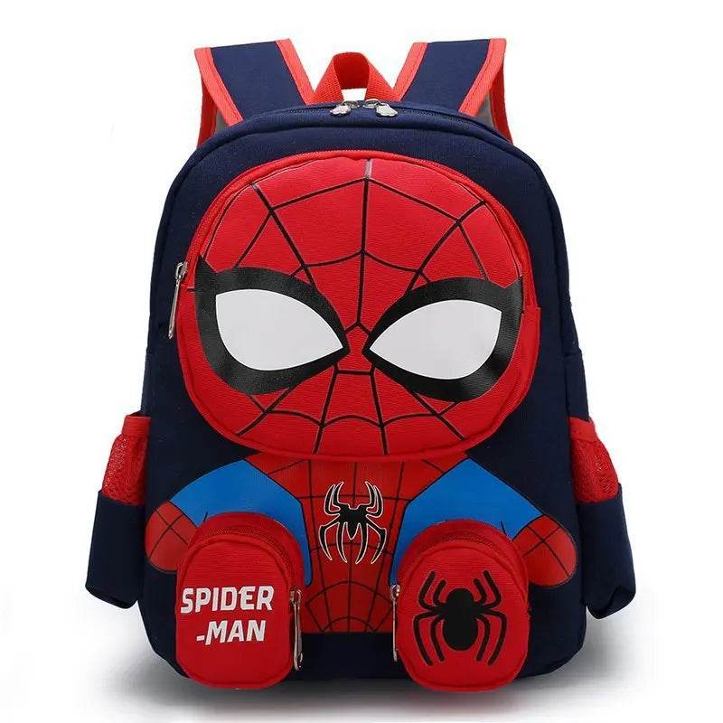 Spiderman Backpacks Super Heroes Student School Bag Cartoon 3d Stereo Kindergarten Backpack Children's Travel Bag Gift - AIAZ
