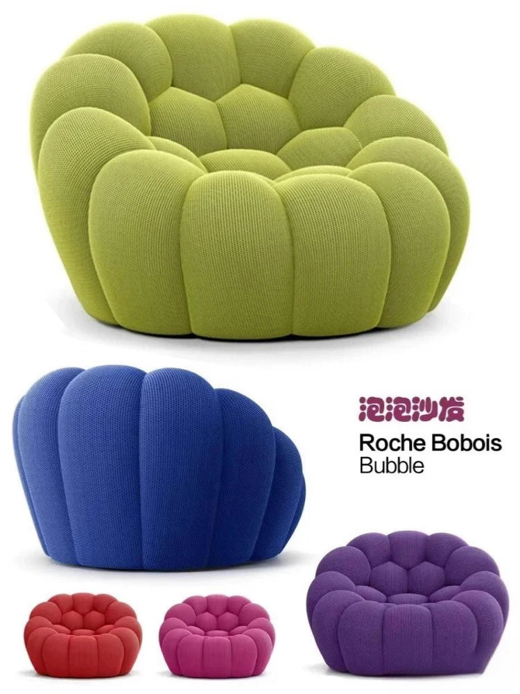 Minimalist European Living Room Sofas Design Double Adult Puffs Bubble Backrest Compressed Boneless Chaise Divano Furniture Home