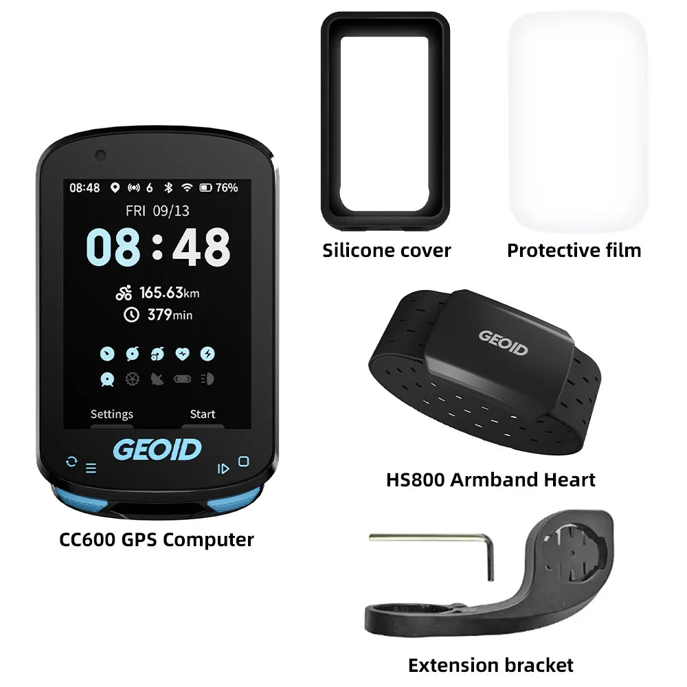 GEOID CC600 Color Screen Bike Computer Smart Navigation GPS Wireless Bicycle Speedometer WIFI ANT+ 11 Languages Cycling Odometer