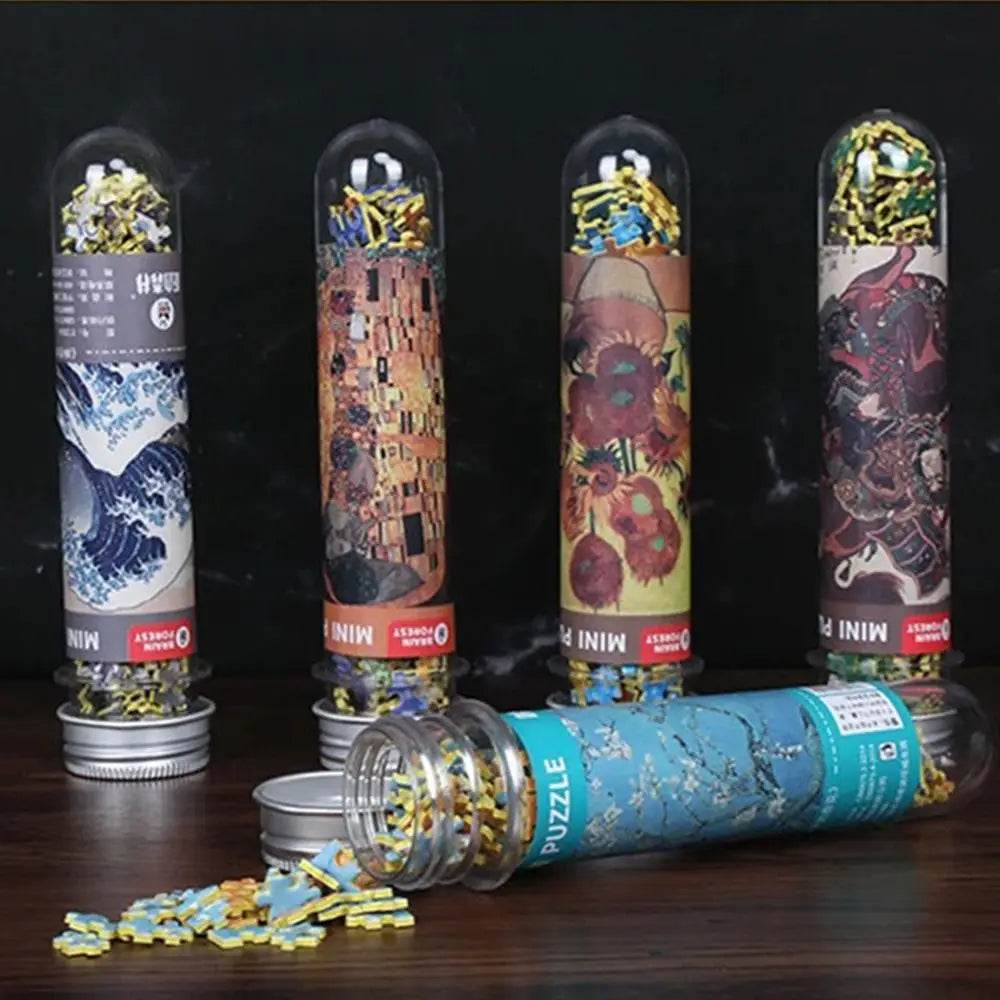 150PCS/Set Oil Painting Jigsaw Puzzles Mini Test Tube Oil Painting Jigsaw Gifts Family Educational Toys Adult Children - AIAZ