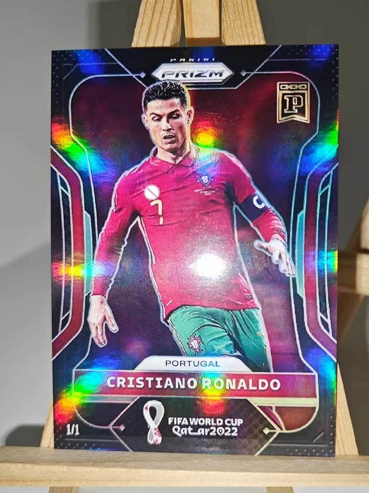 Panini collectible card laser flash DIY Messi Cristiano Ronaldo Kylian Mbappe David Beckham Card bricks Holiday gifts 1.5mmthick - AIAZ