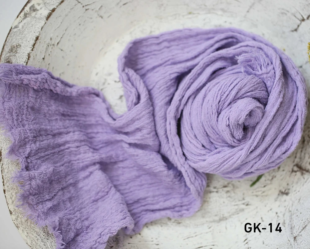 Newborn Cheesecloth Wrap Baby Photography Props Posing Fabric Cotton Stretch Blanket Hand Dyed Newborn Layer Wrap