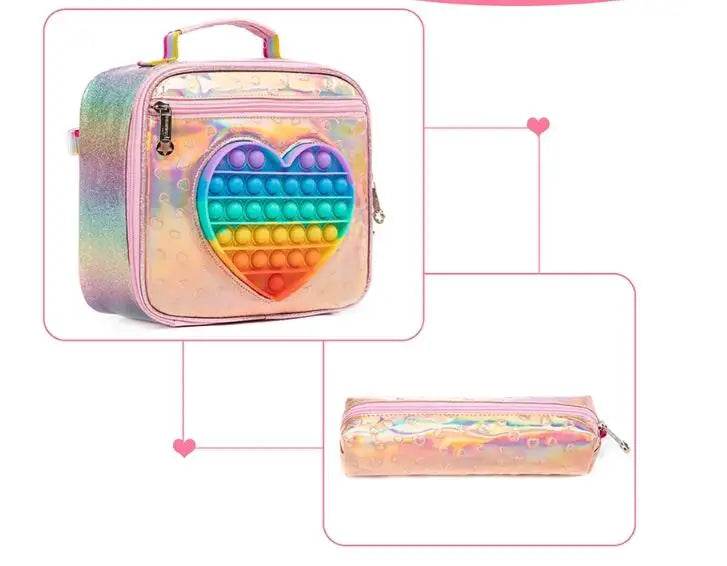 School Wheeled backpack Bag School bag with wheels Trolley Satchel bag Kids School Rolling backpack for girls School Trolley Bag - AIAZ