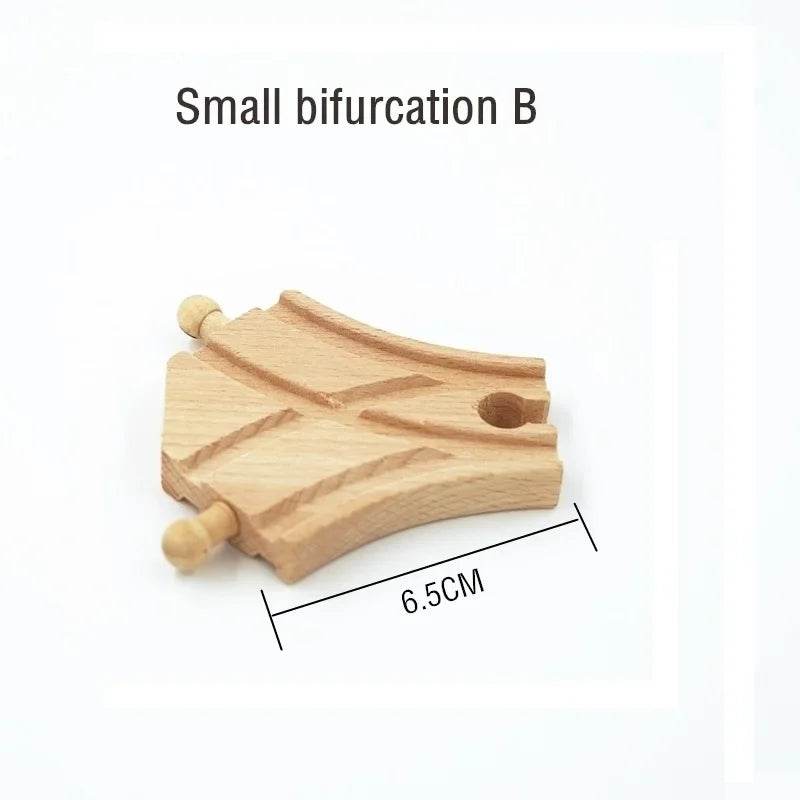 DIY Children Wooden Train Rail Track Accessories Toy Cross Track Railway Toys Compatible All Track for Kids Boys & Girls Gifts - AIAZ