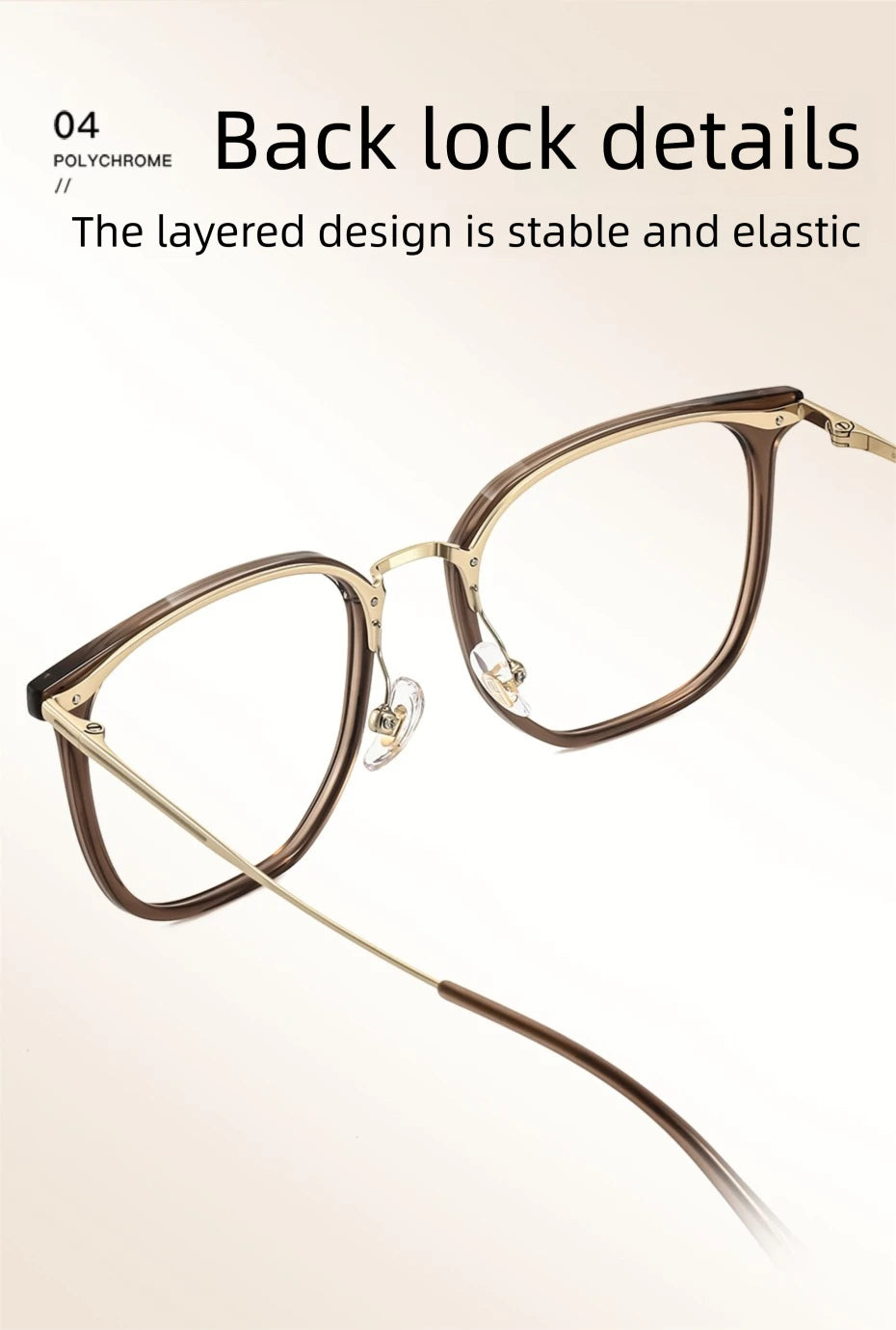 CAPONI Prescription Glasses Women Myopia Retro Light Weight Computer Anti Blue Light Glasses Photochromic Eyes Glasses PJ34022