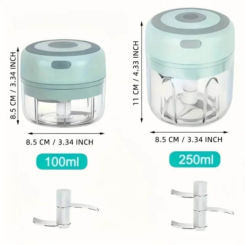 100ML/250ML Mini Electric Garlic Chopper USB Meat Grinder Garlic Masher Machine Sturdy Durable Crushed Ginger Vegetable Crusher - AIAZ