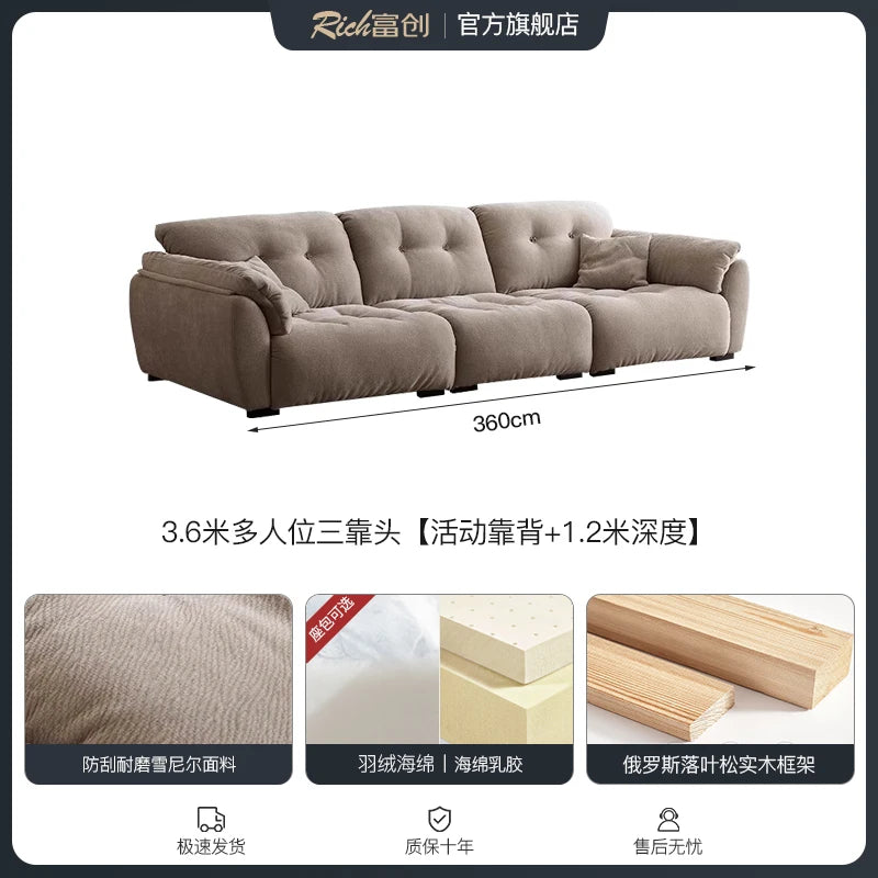 Designer Style Minimalistic Sofa Waterproof Elegant Wooden Chaise Lounge Sofas Living Room Couch Muebles Entrance Hall Furniture