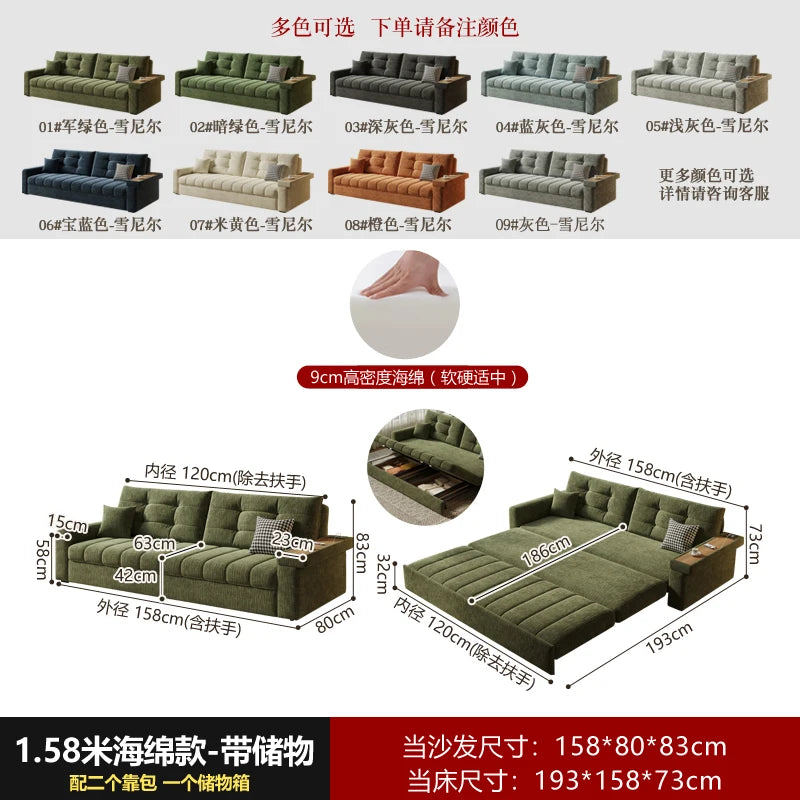 Design Folding Sofas Expand Contract Soft Living Room Double Sofas Receive Simple Juego De Muebles Para Sala Home Furniture