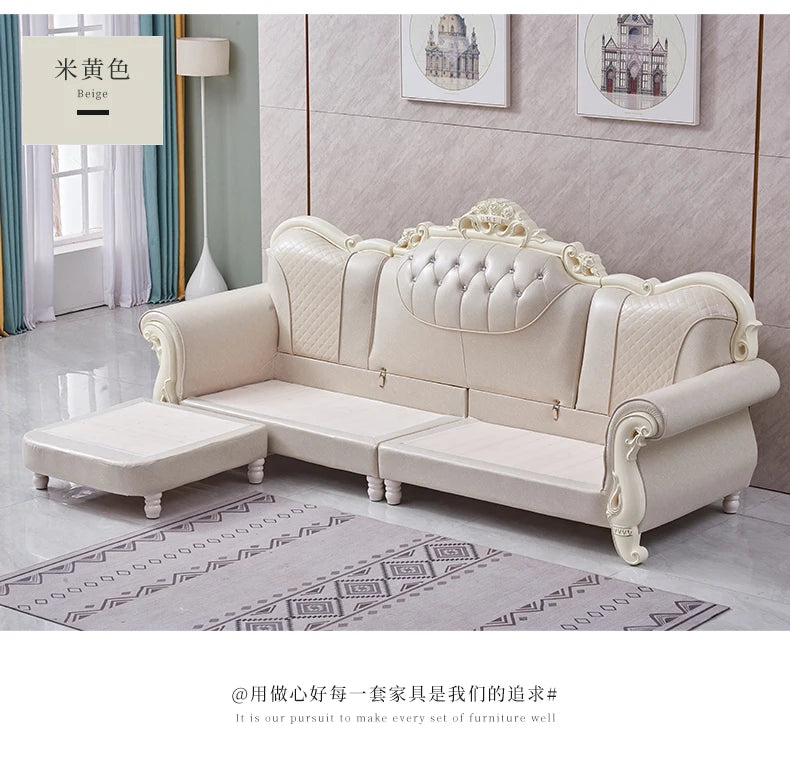 European Adult Sofa Designer High Quality Living Room Luxury Modern Sofas Solid Wood Corner Romantic Muebles Salon Furniture