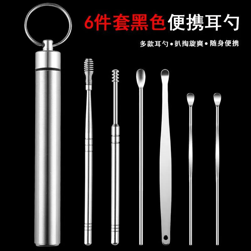 정리 Ear Care Kits Earpick Sticks Earwax Remover Ears Pick Cleaning Ear Cleanser Spoon Earpick Beauty Accessories Tools