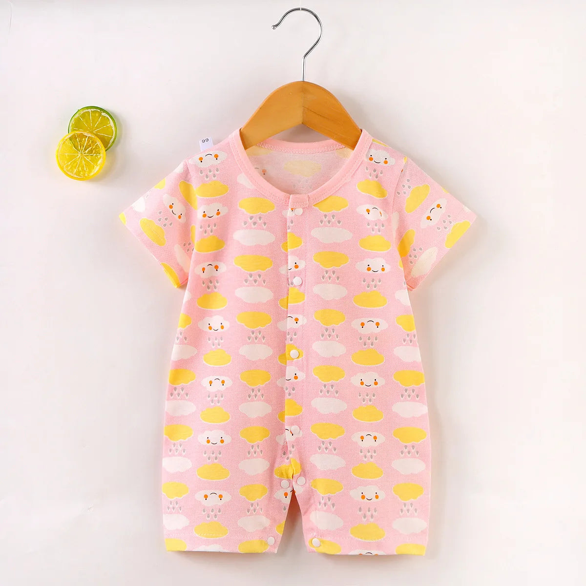 2025 New Baby Onesies Climbing Clothes Pure Cotton Summer Newborn Boys Girls Rompers Short-Sleeved Thin Harness Infant Clothes