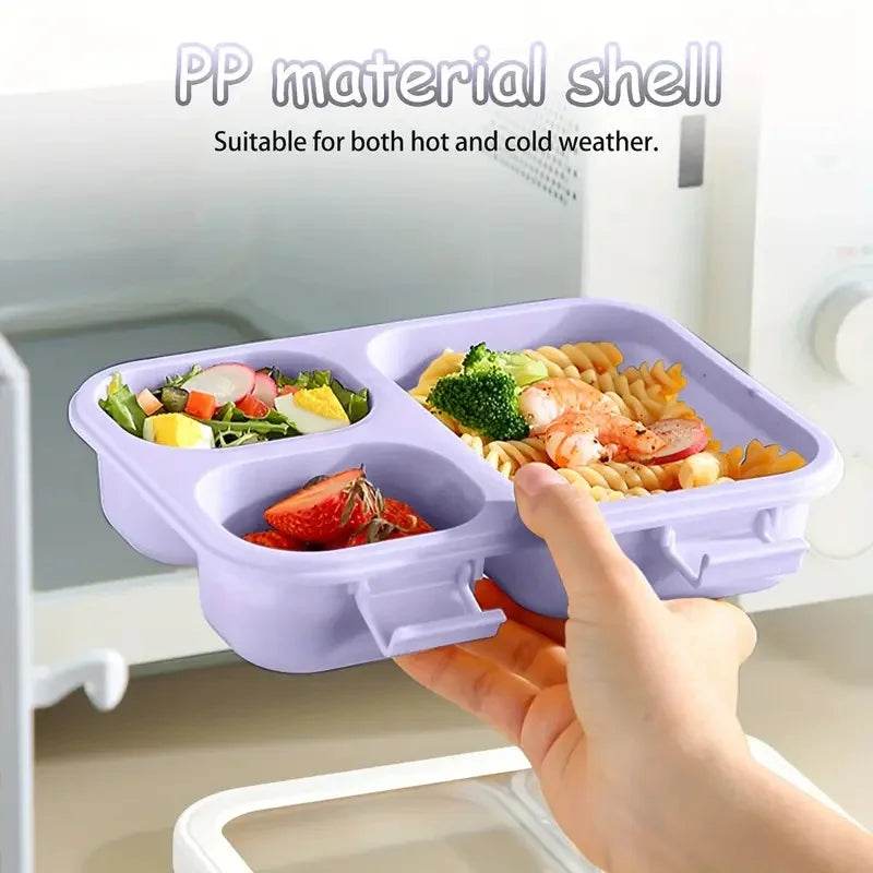 Bento Box Leakproof Lunch Food Storage with Stackable Design Carry Handles Office School for Kitchen Restaurant Use Lunch Box - AIAZ