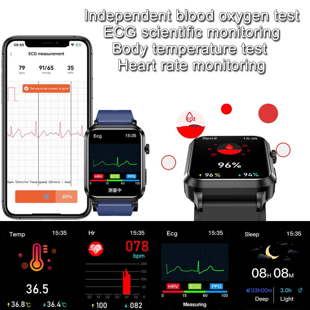 For huawei 2025 New Smart Watch air Pump ECG True Accurately Blood Pressure Airbag health watch Uric Acid Blood Lipids watch men