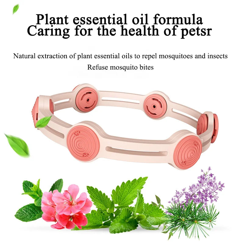 Adjustable Flea & Mosquito Collar for Cats & Dogs - Outdoor Insect Repellent Anti-Flea for Pets Insect Repellent Cat Collar