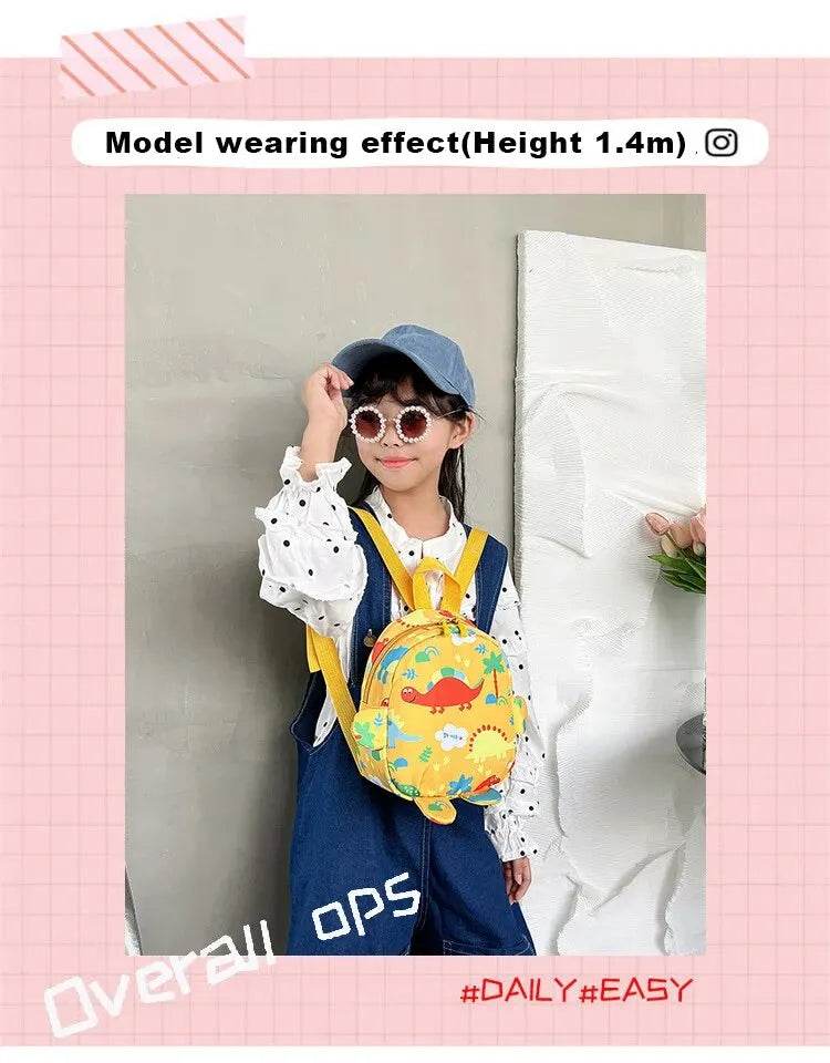 Cute Cartoon Dinosaur Baby Backpacks Kindergarten Schoolbag Children Boys Girls School Bags Adjustable Animals Kid Backpack - AIAZ